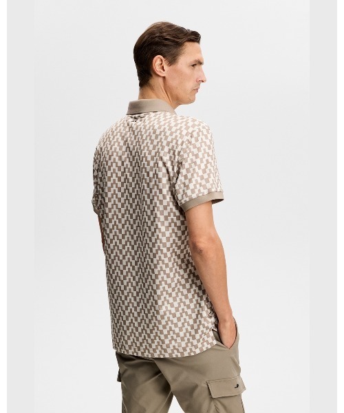 ポロシャツ 「J.LINDEBERG/GOLF」 半袖ポロシャツ プリント柄 Tour Tech Print Polo メンズ