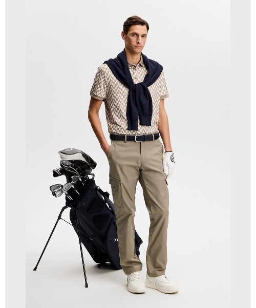ポロシャツ 「J.LINDEBERG/GOLF」 半袖ポロシャツ プリント柄 Tour Tech Print Polo メンズ