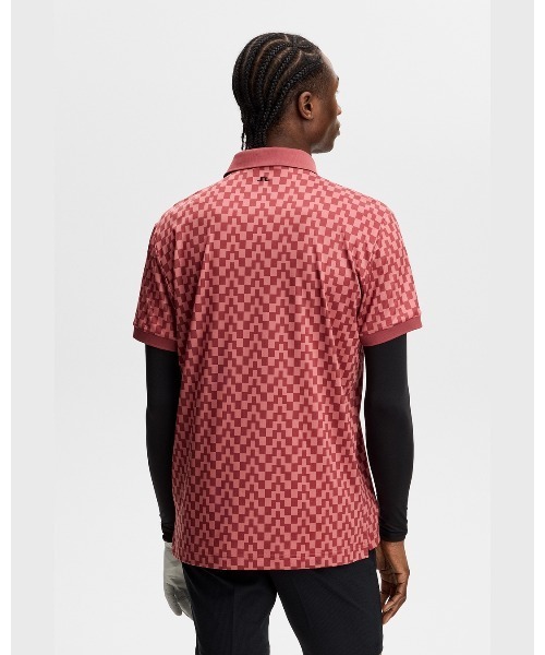 ポロシャツ 「J.LINDEBERG/GOLF」 半袖ポロシャツ プリント柄 Tour Tech Print Polo メンズ