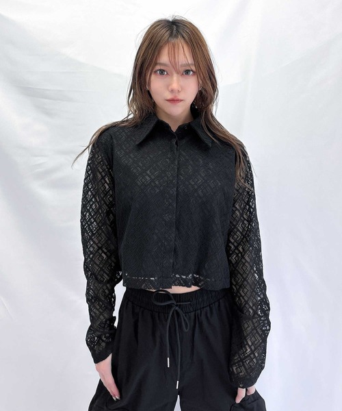 「ENVYM」 長袖ブラウス FREE ホワイト レディース_画像3