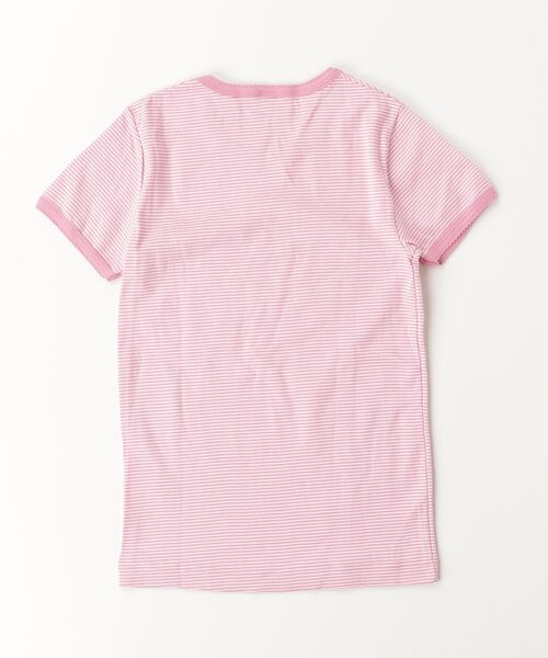「PETIT BATEAU」 「KIDS」ボーダー柄半袖Tシャツ - ピンク キッズ_画像2