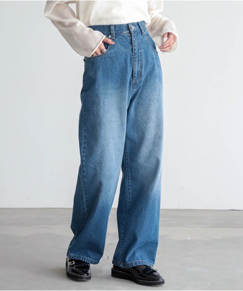 for/c（フォーシー） ワイドパンツ ジーンズ デニム デニムパンツ 「低