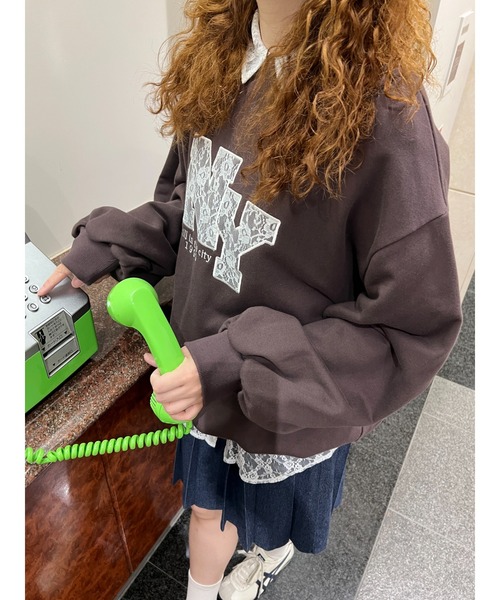 「WC」 スウェットカットソー FREE ブラウン レディース_画像5