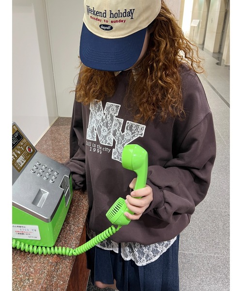 「WC」 スウェットカットソー FREE ブラウン レディース_画像6