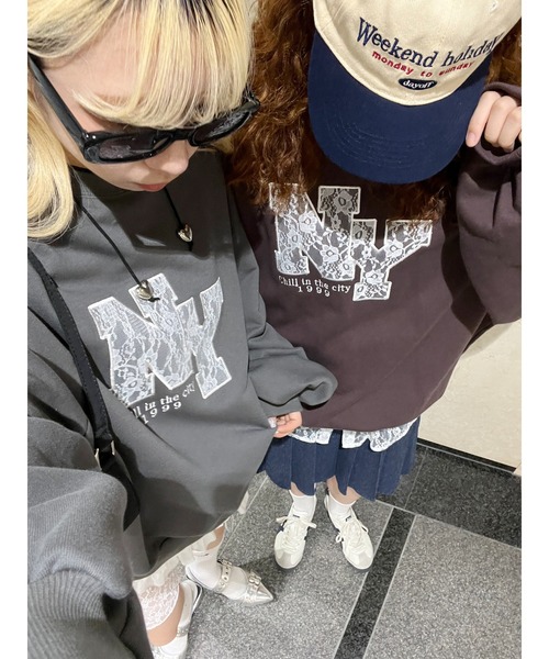 「WC」 スウェットカットソー FREE ブラウン レディース_画像9