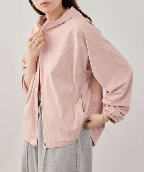 NAVY パーカー uvカット 「SARARI /サラリ」 天竺 UVカット ジップ