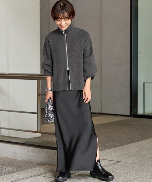 「JOURNAL STANDARD relume」 ニットカーディガン FREE チャコールグレー レディース