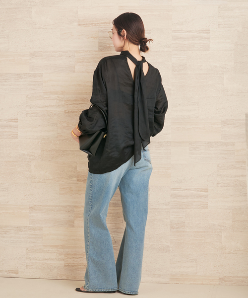 plage（プラージュ） ブラウス シャツ Tie sheer ブラウス レディース 