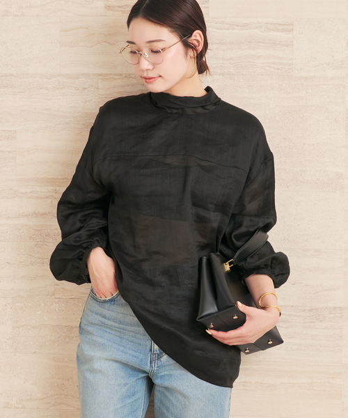 plage（プラージュ） ブラウス シャツ Tie sheer ブラウス レディース 
