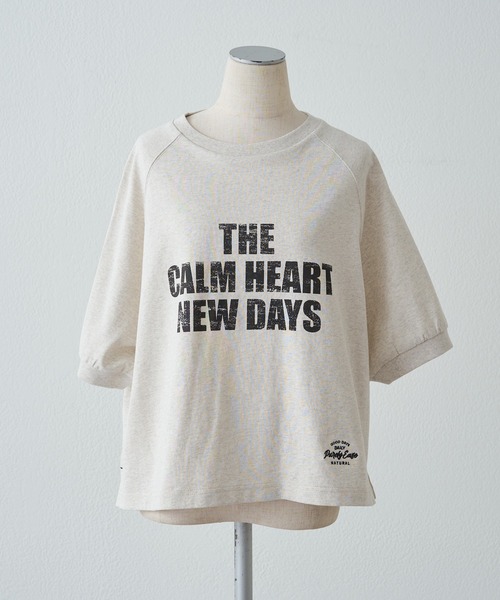 tシャツ 汗シミ防止加工ロゴプリントTシャツ レディースの画像