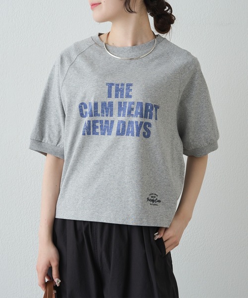tシャツ 汗シミ防止加工ロゴプリントTシャツ レディースの画像