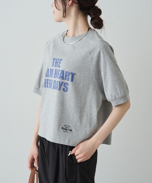 tシャツ 汗シミ防止加工ロゴプリントTシャツ レディースの画像