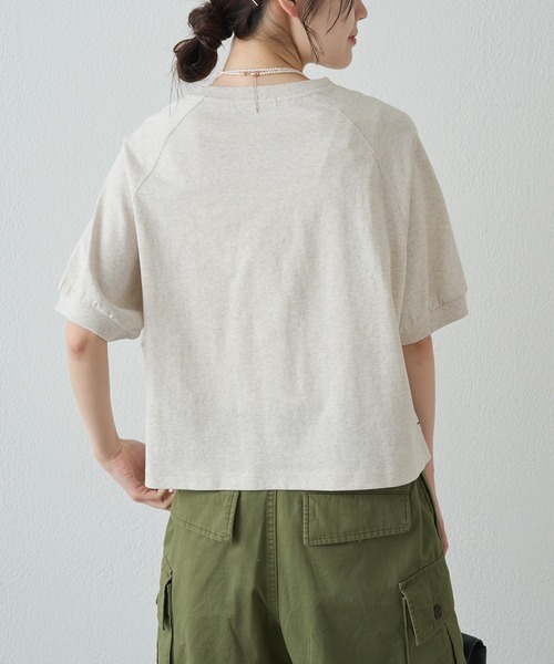 tシャツ 汗シミ防止加工ロゴプリントTシャツ レディースの画像