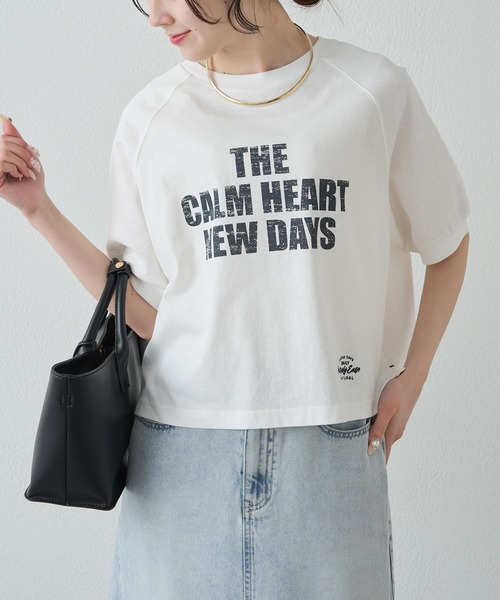 tシャツ 汗シミ防止加工ロゴプリントTシャツ レディースの画像