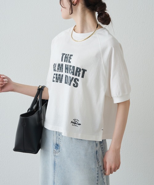 tシャツ 汗シミ防止加工ロゴプリントTシャツ レディースの画像