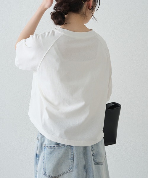 tシャツ 汗シミ防止加工ロゴプリントTシャツ レディースの画像