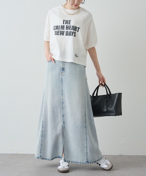 tシャツ 汗シミ防止加工ロゴプリントTシャツ レディースの画像