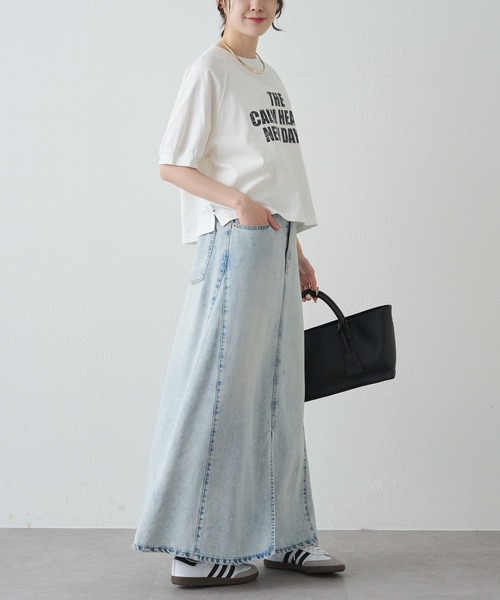 tシャツ 汗シミ防止加工ロゴプリントTシャツ レディースの画像