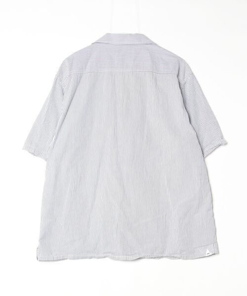 「DENHAM」 ストライプ柄半袖シャツ X-LARGE ブルー メンズ_画像2