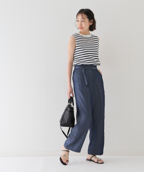 「JOURNAL STANDARD relume」 パンツ 36 ネイビー レディースの画像
