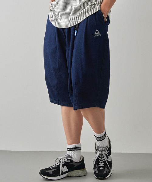 sheller シェリエ ネイビー・ホワイトドット ハーフパンツ GERRY（ジェリー） ワイドパンツ ハーフパンツ パンツ 短パン 「GERRY