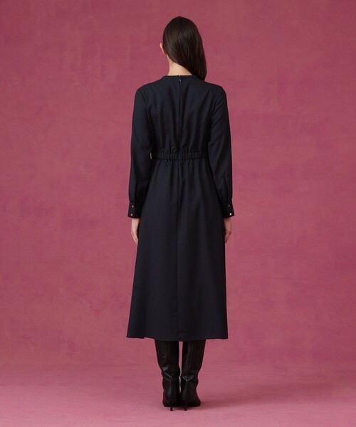 新品未使用　ANAYI ネイビー 長袖 ワンピース 36 ANAYI（アナイ） 長袖ワンピース 36 ネイビー レディース : ZOZOTOWN