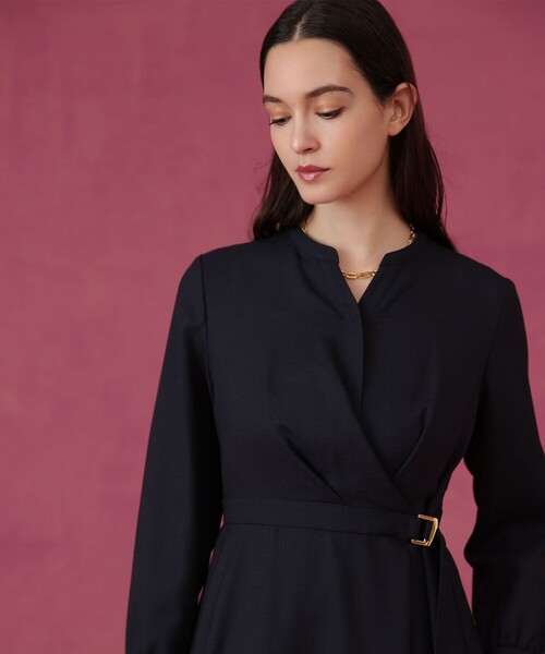 新品未使用　ANAYI ネイビー 長袖 ワンピース 36 ANAYI（アナイ） 長袖ワンピース 36 ネイビー レディース : ZOZOTOWN