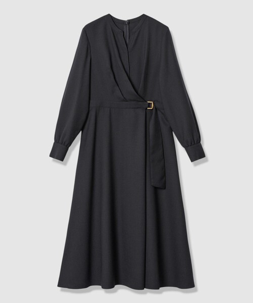 新品未使用　ANAYI ネイビー 長袖 ワンピース 36 ANAYI（アナイ） 長袖ワンピース 36 ネイビー レディース : ZOZOTOWN