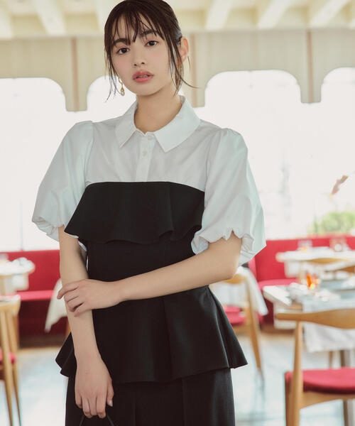 「PROPORTION BODY DRESSING」 半袖シャツ FREE グレー レディース_画像2