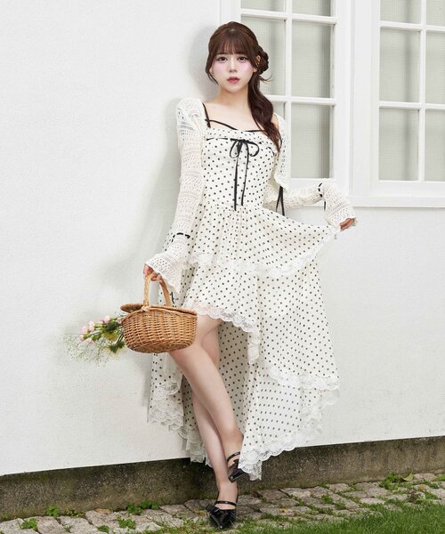 ワンピース 「Belle Charme」Chiffon Tiered Onepieceの画像