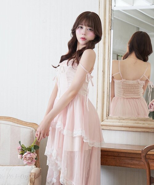 ワンピース 「Belle Charme」Chiffon Tiered Onepieceの画像