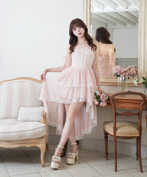 ワンピース 「Belle Charme」Chiffon Tiered Onepieceの画像