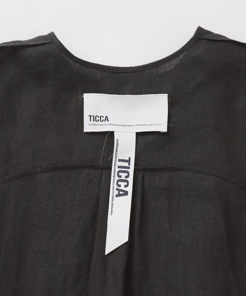 ワンピース TICCA リネンツイストスリーブワンピースの画像