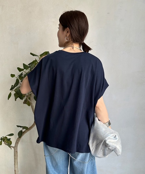 「DouDou」 半袖Tシャツ FREE ブラック レディース_画像7