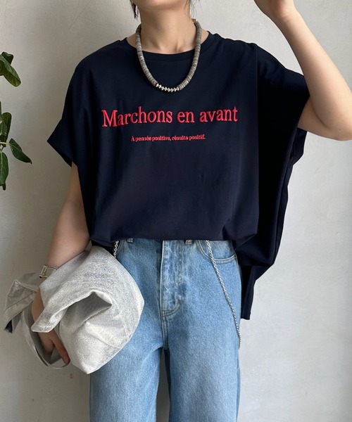 「DouDou」 半袖Tシャツ FREE ブラック レディース_画像8