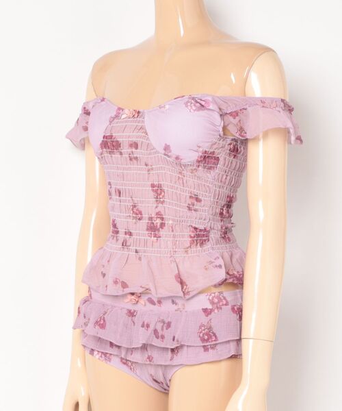 水着 花柄 オフショルダーフリル水着 レディース : ZOZOTOWN Yahoo!店