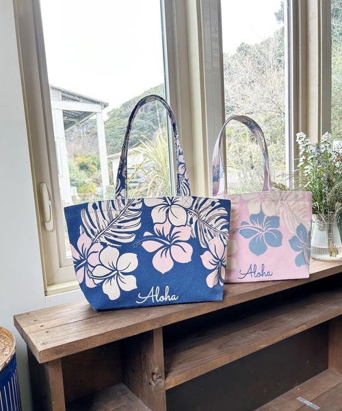 トートバッグ ハワイ＆リゾート刺繍ALOHA トート レディース メンズ
