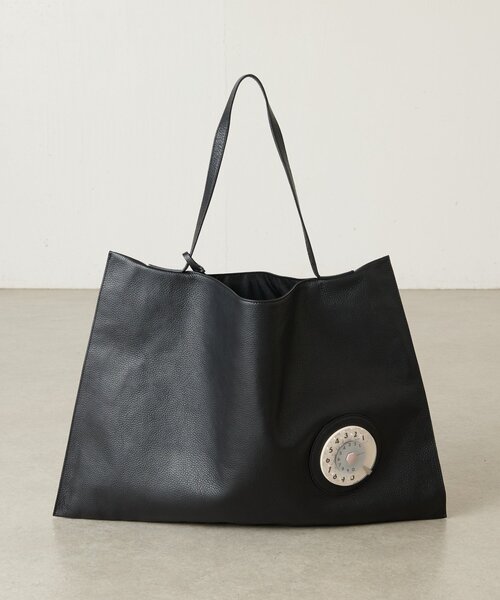 DECOLLTE ACCESSORY トートバッグ　大　ブラック BEARDSLEY（ビアズリー） トートバッグ 大きめ 「LA TILDE」レザー