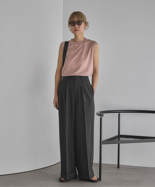 「feepur」 スラックス SMALL ブラウン レディース_画像8