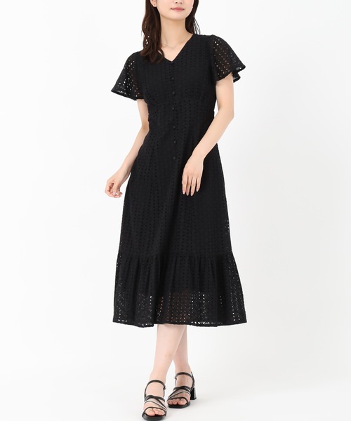 「MISCH MASCH」 半袖ワンピース S ホワイト レディース_画像3