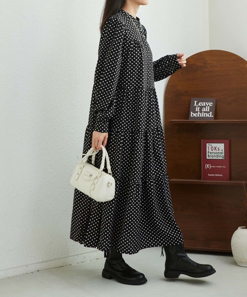 「MAISON DE THERESE」 長袖ワンピース M ブラック レディース_画像5