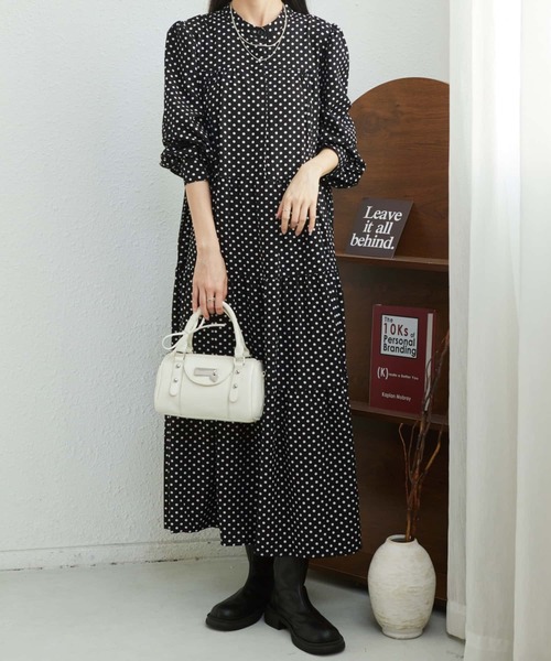 「MAISON DE THERESE」 長袖ワンピース M ブラック レディース_画像9