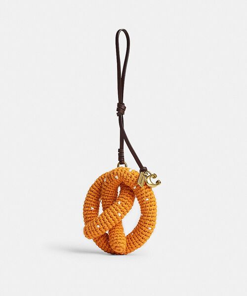 【希少】COACH プレッツェル キーホルダー バッグチャーム 極美品 レア COACH（コーチ） キーホルダー プレッツェル バッグ チャーム