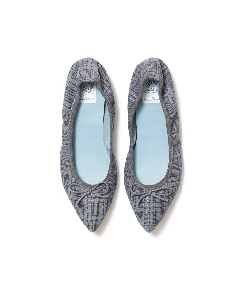 バレエシューズ パンプス ポインテッドトゥ フラット シープスエード