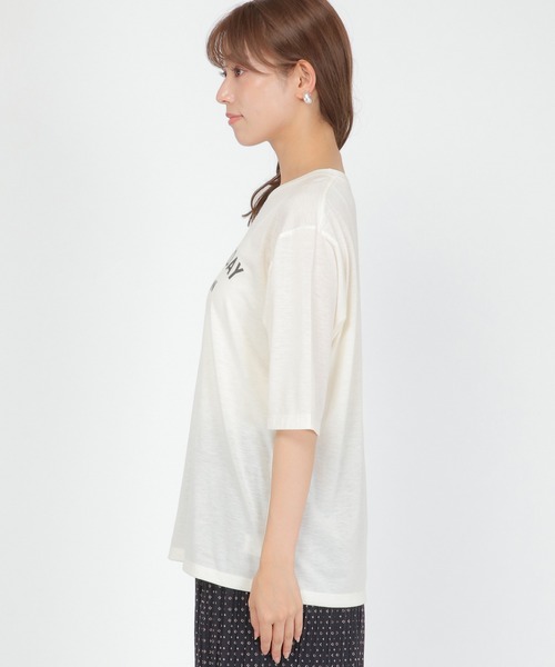 ikka tシャツ 快適5分袖プリントT レディース : ZOZOTOWN Yahoo