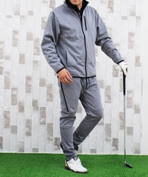 TopIsm ゴルフ 防風加工 裏起毛フリースジップアップブルゾン