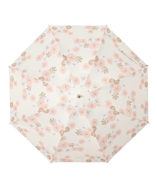 新品PAUL&JOE 晴雨兼用日傘 長傘 ワンポイントクリザンテームフリル PAUL&JOE 傘 遮光 晴雨兼用 日傘 軽量 ”クリザンテーム