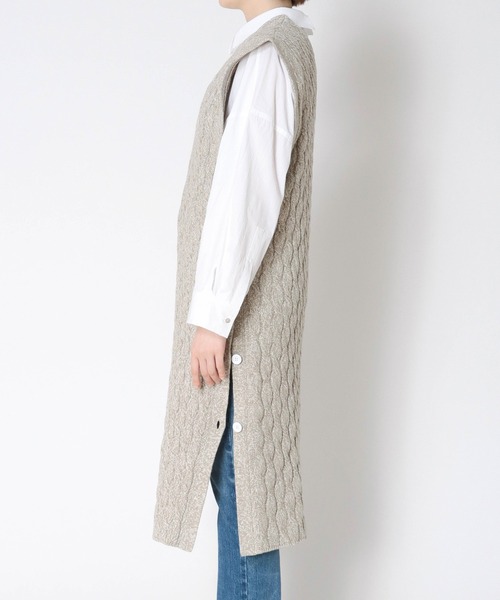 DRESSLAVE ニット セーター cable long＆leen knit vest