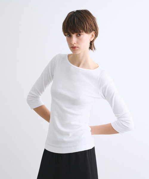 three dots tシャツ ジンジャー七分袖 レディース : ZOZOTOWN Yahoo!店 
