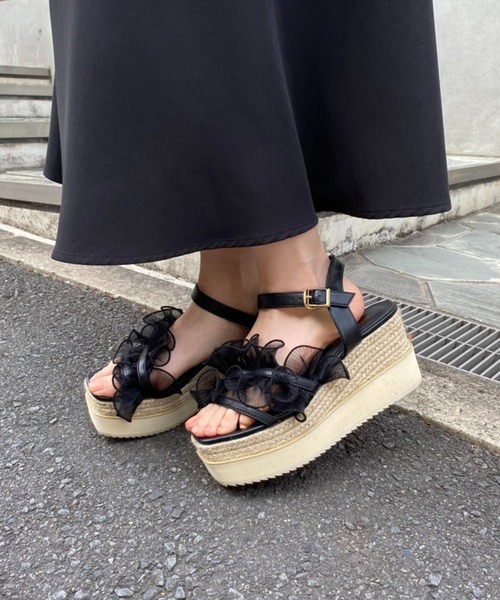 one after another NICE CLAUP サンダル フリルサンダル S，M，Lサイズ